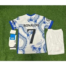 Legent Lady R̴.m̴a̴d̴r̴i̴d̴ 2026 Yeni Sezon Yılan Desenli Cristiano Ronaldo Çocuk Forması 4'lü Set (-White)