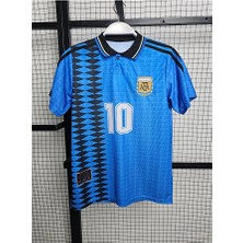 Legent Lady Lionel Messi Arjantin Milli Takım Forması Mavi Yakalı Hava Alabilen Özel Forma Kumaşı
