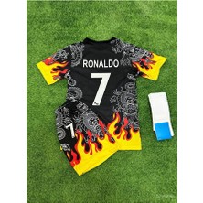 Legent Lady 'real'-'madrid' Ronaldo Cr7 Alevli Özel Tasarım Çocuk Futbol Forması 3'lü Takım