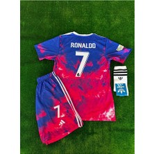 Legent Lady Real Madrıd C.ronaldo Mavi Kırmızı 4lü Set Forması