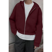 Ghassy Co. Erkek Pamuklu Günlük Rahat Ilkbahar ve Sonbahar Çok Yönlü Kemer Boy Kapüşonlu Sweatshirt