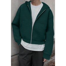 Ghassy Co. Erkek Pamuklu Günlük Rahat Ilkbahar ve Sonbahar Çok Yönlü Kemer Boy Kapüşonlu Sweatshirt