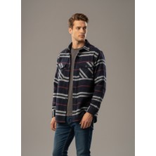 Secret Touch Erkek Oduncu  Klasik Kesim Çift Cepli Yaka Düğmeli Kışlık Kareli Gömlek