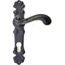 Antika Tarz Dekoratif Pirinç Okyanus Oda Kapı Kolu - 230X46 Mm, Oksit