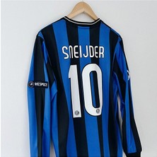 Legent Lady Inter 2010-11 Sneijder 10 Şampiyonlar Ligi Finali Uzun Kol Retro Futbol Forması
