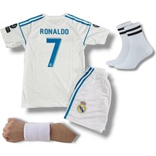 Legent Lady Real Madrid Cristiano Ronaldo 2018 Kiev Şampiyonlar Ligi Finali Beyaz Çocuk Forması