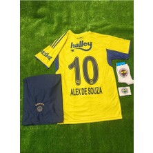 Legent Lady 2026/.FENERBÃHÇE Alex De Souza Deplasman Sarı Yeni Sezon Çocuk Forması 4'lü Set
