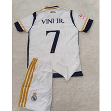 Legent Lady Vini Jr Çocuk Futbol Forması R.madrid Beyaz Yeni Hava Alabilen Polyester Kumaş Halısaha Forması
