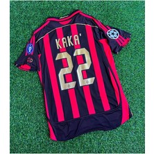 Legent Lady Efsane Milan Kaka 22 Retro Siyah Futbol Forması Hava Alabilen Özel Forma Kumaşı
