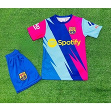Legent Lady Barca Gavi 24/25 Yeni Sezon Çocuk Futbol Forması Renkli Özel Futbol Forması Kumaşı