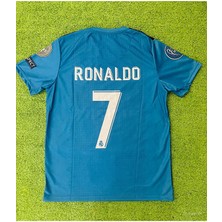Legent Lady R.e.a.l M.a.d.r.i.d C. Ronaldo 7 Numara 2017-2018 Kısa Kol Turkuaz Forması Vs