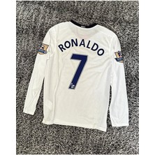Legent Lady Cristiano Ronaldo 2008/09 Sezonu Nostalji Forması (Beyaz) Hava Alabilen Özel Forma Kumaşı