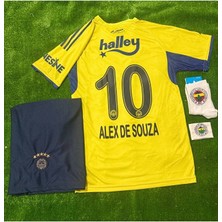 Legent Lady //fe./ner/.bah/'çe \\ 2026 #alex De Souza# 10 Numara Deplasman Sarı Çocuk Forması 4'lü Set