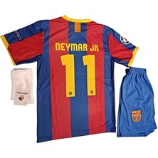 Legent Lady Barcelona Neymar Jr 4 Lü Çocuk Forması Şort+Forma+Bileklik+Çorap