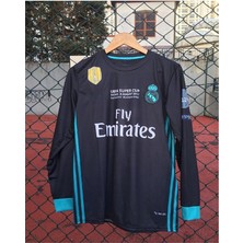Legent Lady C.ronaldo 2017/18 R.madrid Retro Futbol Forması Siyah Uzun Kol Hava Alabilen Özel Forma Kumaşı