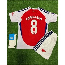 Legent Lady Arsenal 2024/25 Iç Saha Kırmızı Çocuk Odegard Forması 4lü Set