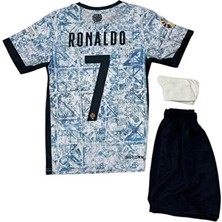 Legent Lady Portekiz Milli Takımı C.ronaldo Özel Tasarım Çocuk Futbol Forması 3 Lü Set Forma+Şort+Çorap
