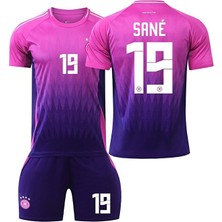 Legent Lady Euro 2024 Almanya Leroy Sane 19 Deplasman Pembe Çocuk Forması Forma Şort Çorap