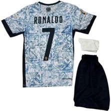 Legent Lady Portekiz Milli Takımı C.ronaldo Özel Tasarım Çocuk Futbol Forması 3 Lü Set Forma+Şort+Çorap
