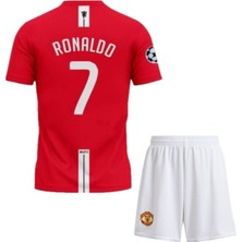 Legent Lady Manchester United Ronaldo 7 2007/08 Sezon Çocuk Futbol Forma 2'li Set Forma ve Şort