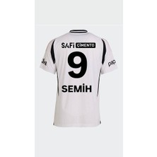 Legent Lady Beşiktâş' 2025 ./semih Kılıçsoy 9 Yeni Sezon Alternatif Beyaz Harita Desenli Yetişkin Forması