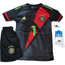 Legent Lady Almanya Euro 2024 Manuel Neuer Kaleci Çocuk Forması 4'lü Set Forma+Şort+Çorap+Bileklik