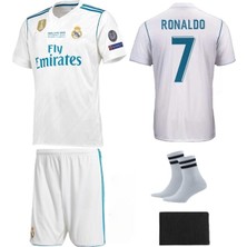 Legent Lady Real Madrid Ronaldo Kiev Şampiyonlar Liği Futbol Forma 4'lü Set Forma+Şort+Çorap+Bileklik