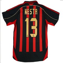 Legent Lady Milan 2006 Nesta 13 Efsane Kadro Kırmızı Siyah Kısa Kol Yetişkin Taraftar Forması