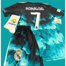 Legent Lady *r*e*a*l*m*a*d*r*i*d* Ronaldo Mavi Dalgalı Çocuk Forması 4 Lü Set
