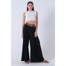 Feminist Siyah Ön Çift Pilikaşeli Pantolon 03030151.01