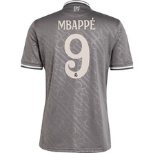 Legent Lady Mbappe Yeni Sezon 2024-25 Real Madrid' Yakalı Gri Yetişkin Futbol Forması (Gri)
