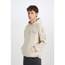 DeFacto Rick and Morty Boxy Fit Kapüşonlu Baskılı Sweatshirt D6770AX25SP
