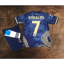 Legent Lady Real Madrid C.ronaldo Mavi Dragon Desenli Çocuk Forması