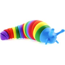 Öğretici Çocuk Oyuncak Kıvrılabilen Renkli Plastik Salyangoz Mavi Öğretici Çocuk Oyuncak Eğitici E