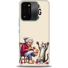 Rulet Tecno Spark 8c Kılıf Hd Baskılı Kılıf + Seramik Tam Kaplayan Ekran Koruyucu 44