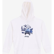 Jeep Baskılı Erkek Çocuk Ekru Sweatshırt J5WB-SWT7731