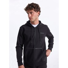 Discovery Expedition D5WM-SWT3998 Siyah Kapüşon Yaka Relaxed Düz Erkek Sweatshırt