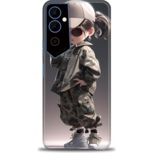 Rulet Tecno Pova Neo 2 Kılıf Hd Baskılı Kılıf + Seramik Tam Kaplayan Ekran Koruyucu 254