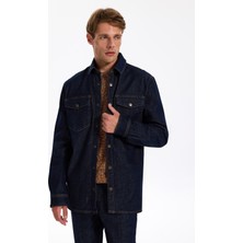 Jeep Relaxed Lacivert Erkek Denim Gömlek J5WM-GML7871