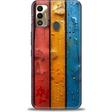 Rulet Tecno Spark 7t Kılıf Hd Baskılı Kılıf + Seramik Tam Kaplayan Ekran Koruyucu 435