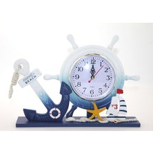 Urfakent Bilişim Ahşap Marin Dümenli Saat Model 1