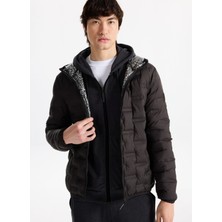 Discovery Expedition D5WM-MNT3730 Siyah Kapüşon Yaka Basic Kapitone Erkek Şişme Mont