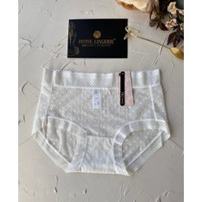 Intive Lingerie Lily Baby Puantiyeli Pamuk Ağlı Transparan Esnek Normal Bel Ithal Şık BATO/SLIP-2827