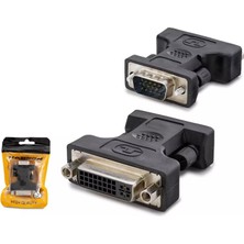 Hadron HDX-1256 Çevirici Aparat DVI 24+5 Dişi To VGA 15P Erkek