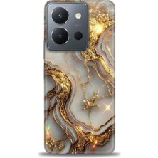 Rulet Vivo Y36 Kılıf Hd Baskılı Kılıf + Seramik Tam Kaplayan Ekran Koruyucu 313