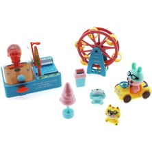 paraply Kedi Şehri Basketbol Sahalı Oyun Parkı Seti Kız Erkek Çocuk Oyuncak Eğitici Oyuncaklar