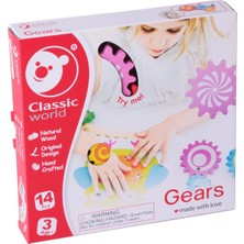 OMZ Classic World Ahşap Çarklar Kız Erkek Çocuk Oyuncak Eğitici Oyuncaklar