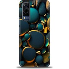 Rulet Vivo Y51 Kılıf Hd Baskılı Kılıf + Seramik Tam Kaplayan Ekran Koruyucu 345