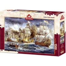 paraply 4549 Art Puzzle Savaş Gemileri Savaşı - Batarya Savaşları 1500 Parça Puzzle / +15 Yaş Kız Erkek Çocu