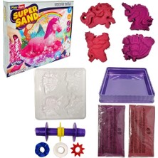 OMZ Playtoys Unicorn Dünyası Oyun Kumu Super Sand Kız Erkek Çocuk Oyuncak Eğitici Oyuncaklar